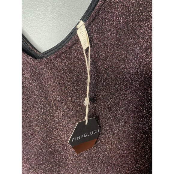 Pink Blush Maternity cold-shoulder lined evening dress bell sleeves large NEW‎ - Picture 3 of 4